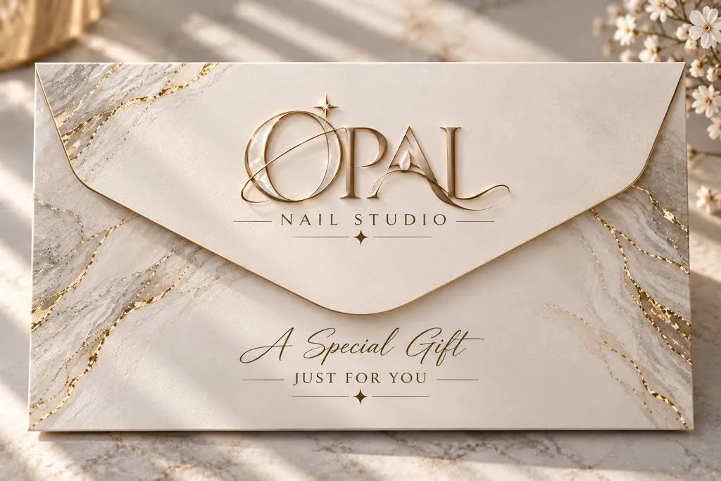 OPAL Nail Studio gift envelope